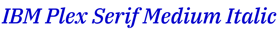 IBM Plex Serif Medium Italic الخط